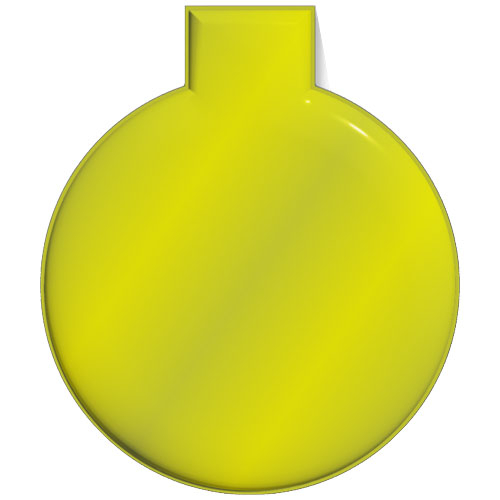 Aimant rond réfléchissant grand modèle Jaune néon